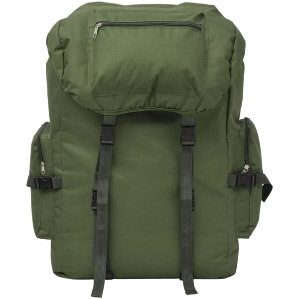 vidaXL Sac à dos en style d'armée 65 L Vert