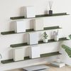 vidaXL &Eacute;tag&egrave;re flottante 4 pcs Vert olive 100 x 9 x 2,5 cm Acier