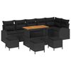 vidaXL Ensemble de canap&eacute; de jardin 10 pc 9-Nombre de places Noir
