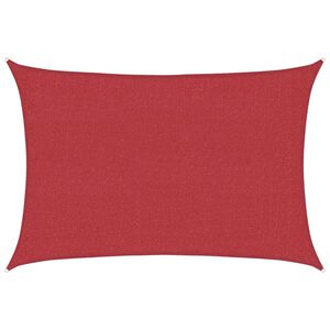 vidaXL Voile d'ombrage 160 g/m&sup2; Rouge 3x4,5 m PEHD