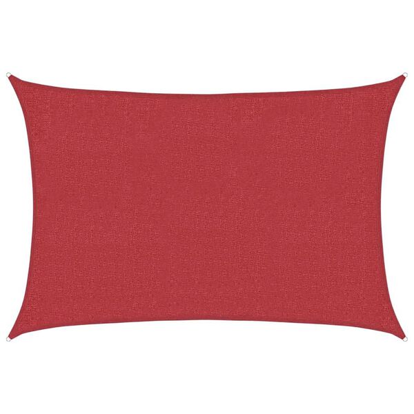 vidaXL Voile d'ombrage 160 g/m&sup2; Rouge 3x4,5 m PEHD