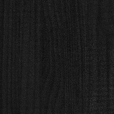 vidaXL Cadre de lit Noir Bois de pin massif 75x190 cm Petit simple