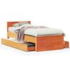 vidaXL Cadre de lit sans matelas avec t&ecirc;te de lit 100x200 cm bois pin