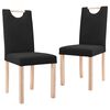 vidaXL Chaises &agrave; manger lot de 2 noir tissu