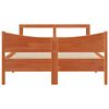 vidaXL Cadre de lit et t&ecirc;te de lit cire marron 160x200 cm bois de pin