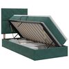 vidaXL Lit avec rangement et matelas Vert fonc&eacute; 90 x 190 cm Velours