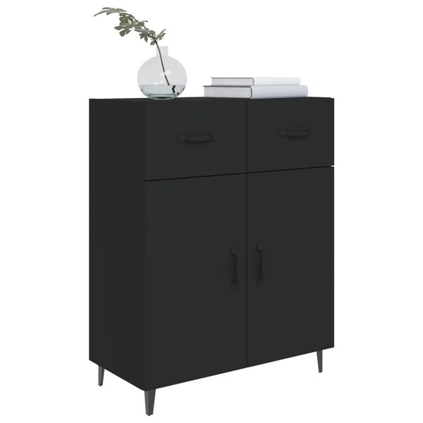 vidaXL Buffet noir 69,5x34x90 cm bois d'ingénierie