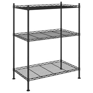 vidaXL &Eacute;tag&egrave;re de rangement 3 niveaux 60x35x76 cm noir 150 kg