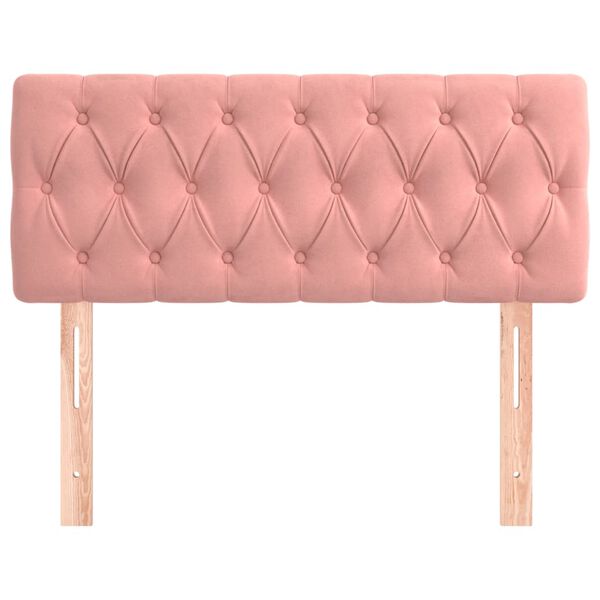 vidaXL Tête de lit Rose 90x7x78/88 cm Velours