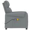 vidaXL Fauteuil de massage inclinable Gris clair Tissu