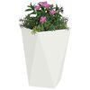 vidaXL Jardini&egrave;re 2 pcs Blanc 50 x 50 x 75 cm Acier