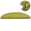 vidaXL Tapis d'escalier 15 pièces 65 x 21 x 4 cm Vert Demi-rond Grand