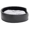 vidaXL Lit pour chiens Noir et gris 79x70x19 cm Peluche et similicuir