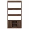 vidaXL Buffet haut chêne marron 92x33x180 cm bois d'ingénierie
