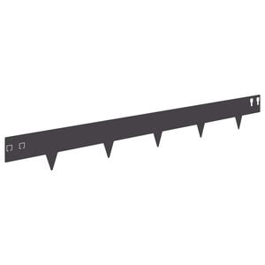 vidaXL Bordure de Pelouse 30 pcs 100 x 12 cm Acier Noir