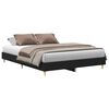 vidaXL Cadre de lit Ch&ecirc;ne noir 203 x 153 x 25 cm Bois d'ing&eacute;nierie