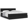 VidaXL Cadre de lit ottoman avec matelas noir 200x200 cm similicuir
