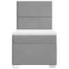 vidaXL Sommier &agrave; lattes de lit avec matelas gris clair 80x200 cm tissu