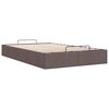 vidaXL Cadre de lit ottoman sans matelas marron fonc&eacute; 120x190 cm tissu