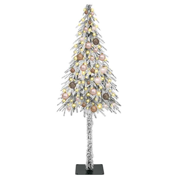 vidaXL Sapin de No&euml;l avec 150 LED Blanc 150 cm PE et Acier