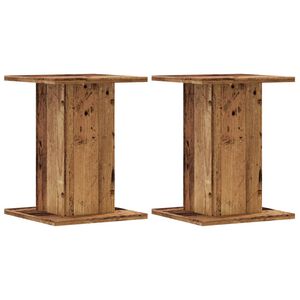 vidaXL Supports de haut-parleurs 2 pcs vieux bois bois d'ing&eacute;nierie