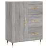 vidaXL Buffet haut Sonoma gris 69,5x34x180 cm Bois d'ing&eacute;nierie