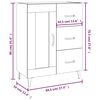 vidaXL Buffet sonoma gris 69,5x34x90 cm bois d'ing&eacute;nierie