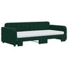 vidaXL Lit de jour avec gigogne et matelas vert fonc&eacute; 90x200cm velours