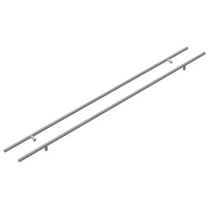 vidaXL Poign&eacute;e de cabinet 2 pi&egrave;ces Argent&eacute; 900 mm Acier inoxydable