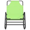 vidaXL Chaise longue &agrave; bascule Vert Acier et textil&egrave;ne