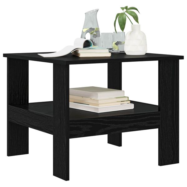 vidaXL Table basse Ch&ecirc;ne noir 57 x 55 x 45 cm Bois d'ing&eacute;nierie