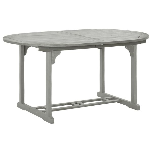 vidaXL Table de jardin Gris 200x100x75 cm Bois d'acacia massif