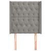 vidaXL Tête de lit avec oreilles Gris clair 83x16x118/128 cm Velours