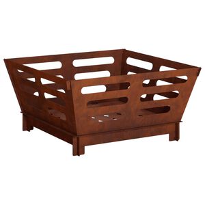 vidaXL Foyer de chemin&eacute;e Rouill&eacute; 40 x 40 x 20 cm Acier patin&eacute;