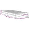 vidaXL Cadre de lit sans matelas cire marron 100x200cm bois pin massif