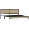 vidaXL Cadre de lit en m&eacute;tal sans matelas ch&ecirc;ne sonoma 183x213 cm