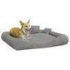 vidaXL Coussin avec oreillers pour chien Gris 115x100x20 cm Tissu