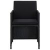 vidaXL Ensemble &agrave; manger d'ext&eacute;rieur 11 pcs avec coussins rotin noir