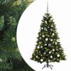 vidaXL Sapin de No&euml;l artificiel avec boules 120 cm 150 LED Blanc chaud