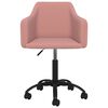 vidaXL Chaises pivotantes &agrave; manger lot de 2 Rose Velours
