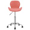 vidaXL Chaises &agrave; manger pivotantes lot de 4 Rose Velours