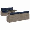 vidaXL Ensemble de canap&eacute; de jardin 8 pc Gris polyrotin