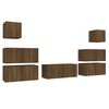 vidaXL Ensemble de meubles TV 7 pcs Ch&ecirc;ne marron Bois d'ing&eacute;nierie