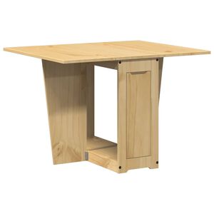 vidaXL Table &agrave; manger papillon pliable Corona cire marron bois de pin