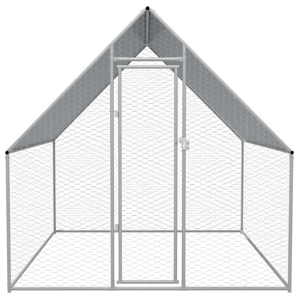 vidaXL Cage ext&eacute;rieure pour poulets Acier galvanis&eacute; 2 x 2 x 1,92 m
