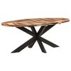 vidaXL Table &agrave; manger ovale 200x100x75 cm Bois d'acacia