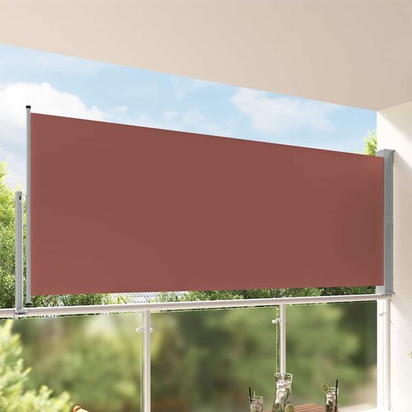 vidaXL Auvent lat&eacute;ral r&eacute;tractable de patio 140 x 300 cm Marron