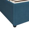 vidaXL Cadre de lit avec matelas Bleu 140 x 200 cm tissu