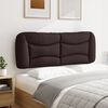 vidaXL Coussin de t&ecirc;te de lit Hvar marron fonc&eacute; 120 cm tissu