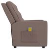 vidaXL Fauteuil de massage inclinable &agrave; 2 places taupe tissu